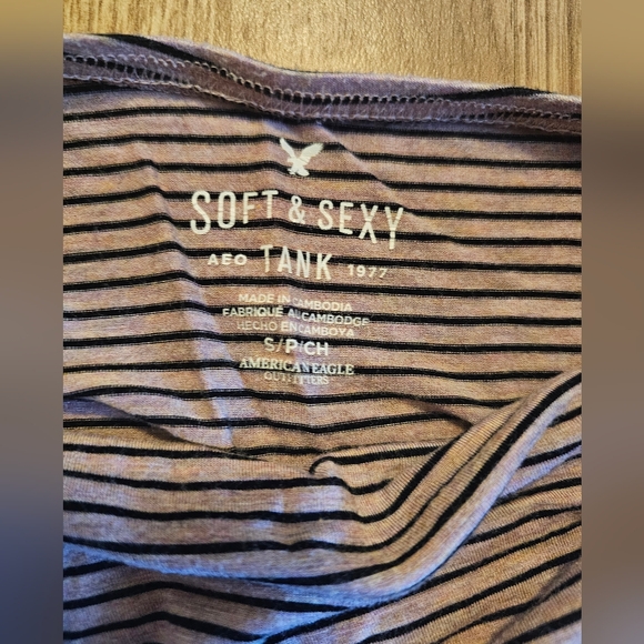 American Eagle Outfitters Soft & Sexy Striped Tank Tube Top - Picture 3 of 3